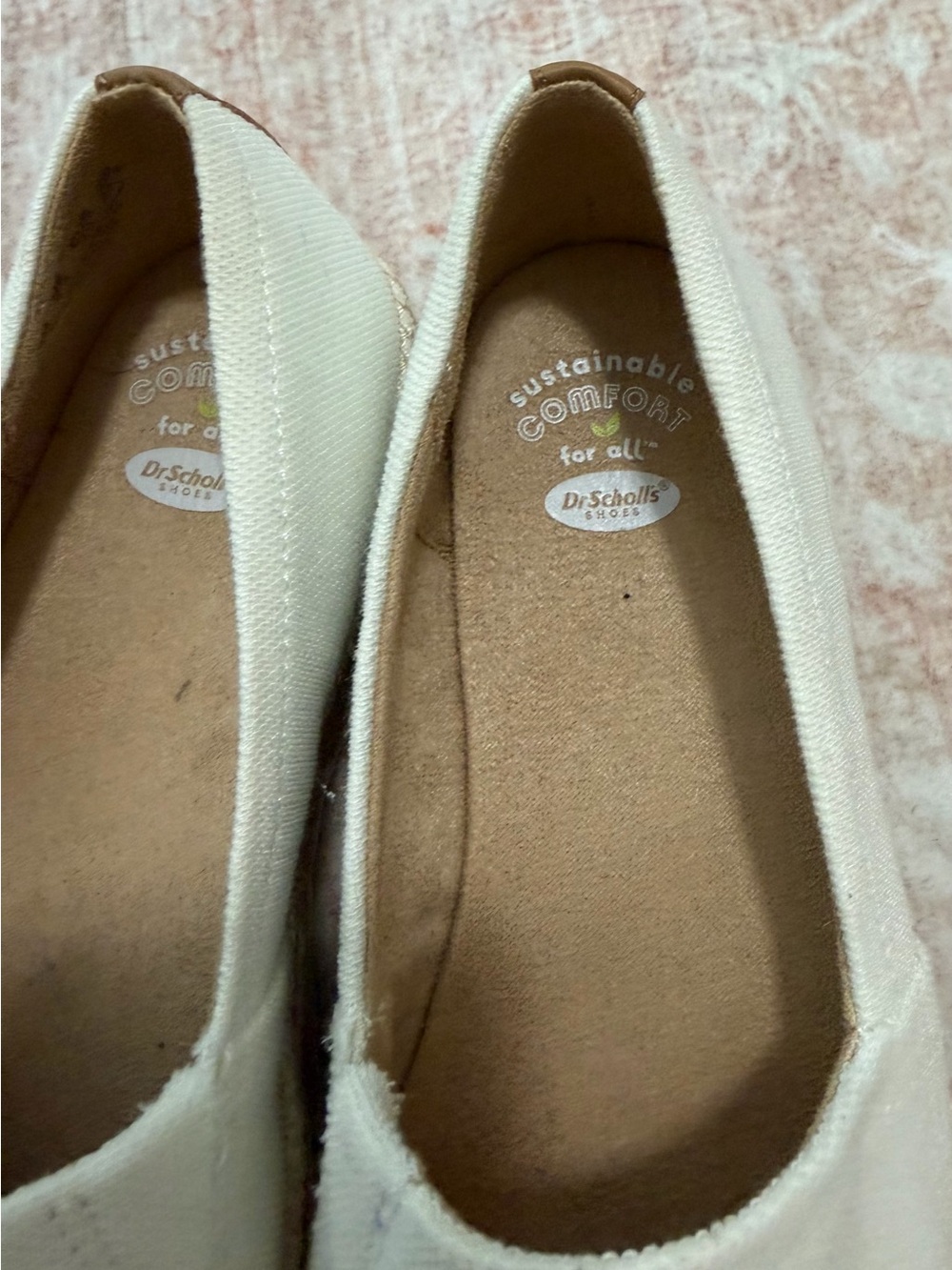 Dr. Scholl’s White Canvas Espadrille Slip-On Flats Women’s 9 Comfort Casual Shoe - Picture 9 of 10
